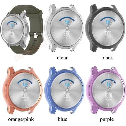 2pcs Soft TPU Clear Protective Case for Garmin Vivomove Luxe/ Style Smartwatch Screen Protector Watch Replacement Cover Shell
