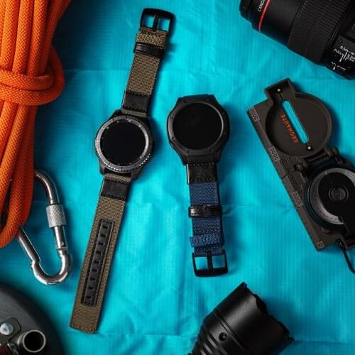 22mm Braided Solo loop Band For Samsung Galaxy Watch 3 45mm 46mm Gear S3 For Huawei Watch GT 2 Pro 2e Strap F For Amazfit GTR 2e