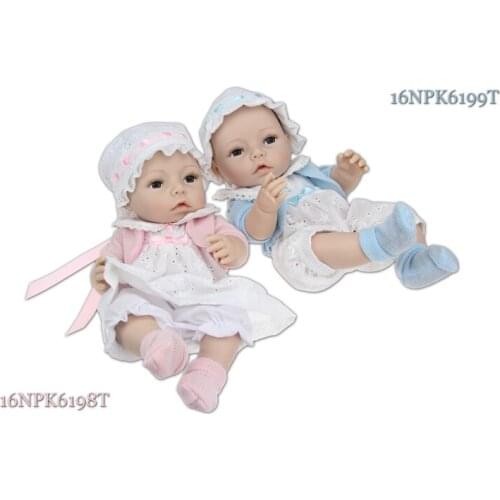 40CM Full Soft Silicone Reborn Baby Dolls Cute Girls Simulation Doll Water Bathing Doll Toys for Girls