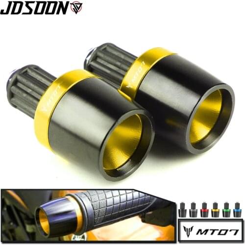 Motorcycle Accessories 7/8" Handle Bar Grips Ends Counterweight Cap Plug Sliders Universal Handlebar For Yahama MT07 MT 07 MT-07