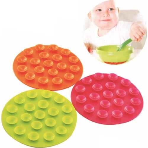 Feeding Bowl Cup Anti Slip Placemat Double Sided 19 Suction Sucker Mat Pads Tableware Fixed Non Slip Baby Accessories
