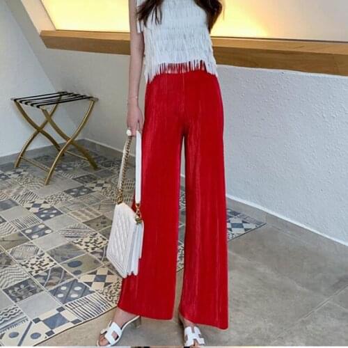 Brand Fashion Korean styke women long maxi Pleated pants,M-7XL big size loose casual Bohemia wide leg pants plus size Trousers