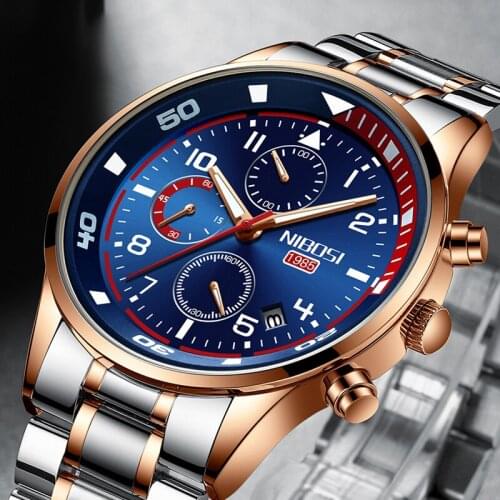 NIBOSI Top Brand Luxury Mens Watches Male Clocks Date Sport Military Clock Quartz Business Men Wristwatch Relogio Masculino