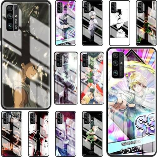 Anime Hunter X Hunter Tempered Glass Phone Case For Honor 20 Pro 8X 10 Lite 9X 30 Pro Plus Fundas Back Cover Bag Housing