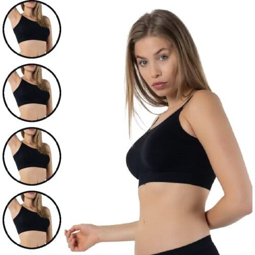 FORMeasy 4 Pack Black Seamless Bra