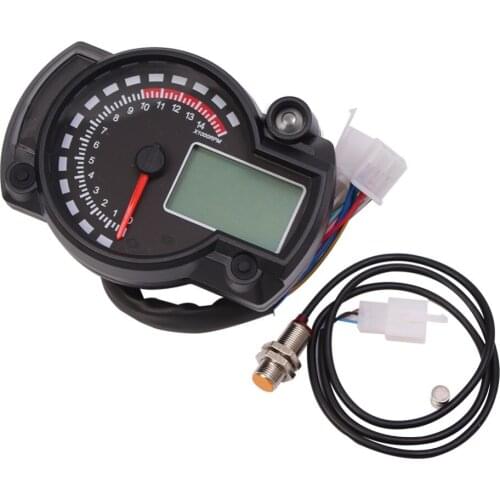 7 color display Motorcycle Digital Speedometer LCD Gauge Speedometer Tachometer Odometer Hour Meter Instrument Adjustable