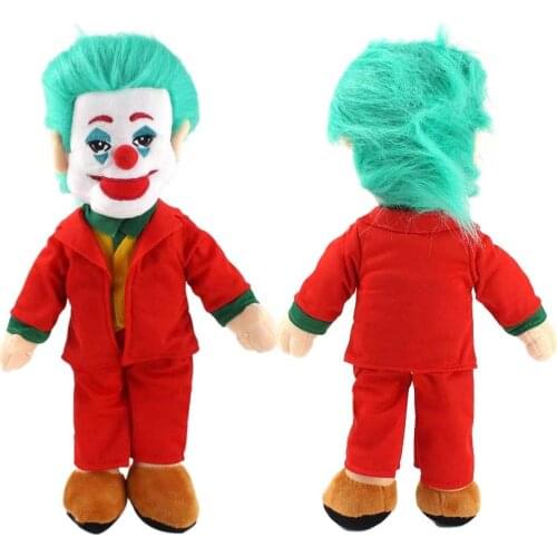 37cm New Movie Joker Plush Toys Joaquin Phoenix The Joker Soft Stuffed Toy Doll Gift for Kids