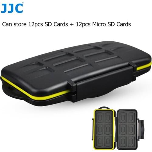 JJC MC-SDMSD24 Water-resistant ABS Memory Cards Case Hard Bag SD/Micro SD Card Holder for Canon Nikon Sony Fujifilm Olympus Case