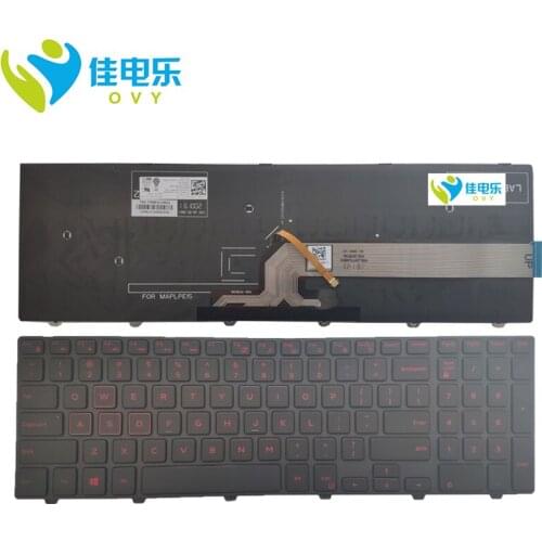 OVY US laptop keyboard for DELL for Inspiron 15 3000 5000 3541 3542 3543 5542 5545 5547 17-5000 with Backlit P/N:0v9f14