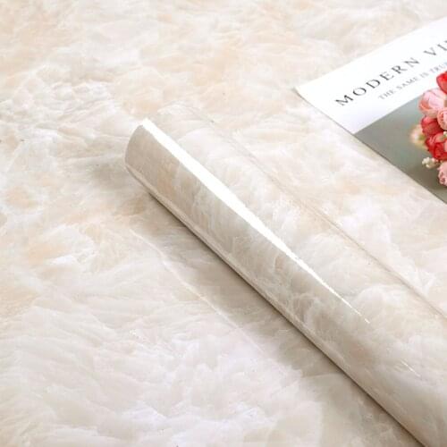 Kitchen Oil-Proof Stickers Thickened Marble Stickers Kitchen Wallpaper Self-Adhesive Wallpaper Waterproof And Oil-Proof High Tem