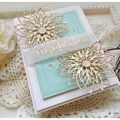 Mmao Crafts Metal Steel Cutting Dies New 2Pcs Flower decoration Stencil For DIY Scrapbooking Paper/photo Cards Embossing Dies