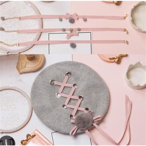 Sweet Winter Lolita Girl Beret Gothic Wool Beret Hat Earring Gloves B1560