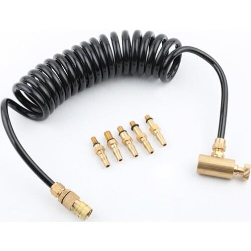 Airsoft Gas Adapter Adaptor Sets Connect Green/Red/Black Canisters with Coil hose