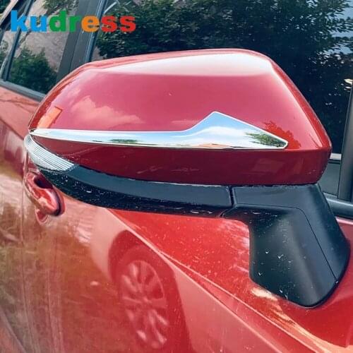 For Toyota Yaris G Design Hatchback 2020 2021 ABS Chrome Rearview Mirrors Trim Cover Rear View Mirrors Strip Sticker Car Styling