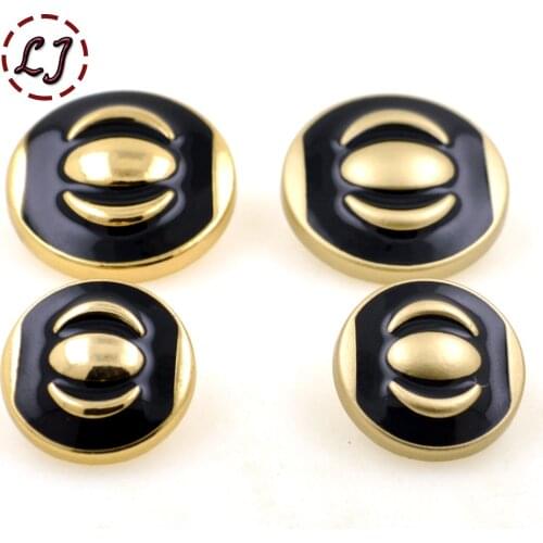 New arrived fashion sewing metal button 10pcs/lot 18mm 25mm decorative gold buttons for overcoat garment accessories DIY