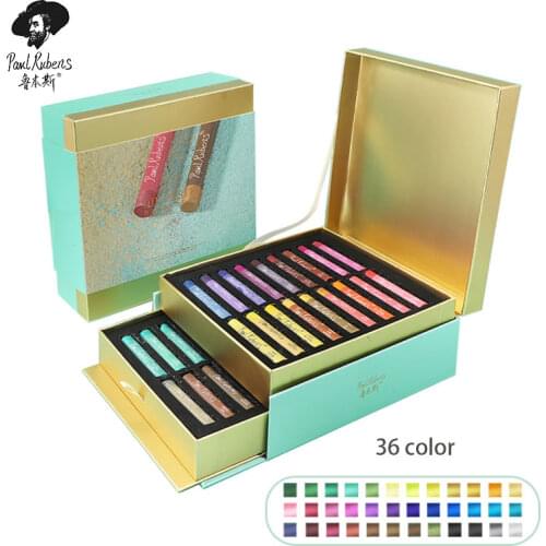 Paul Rubens Oil Pastel 36+3 Glitter Color Metallic Sparkle Effects Soft Oil Pastel Set Suitable for Artist Beginner Student Kids