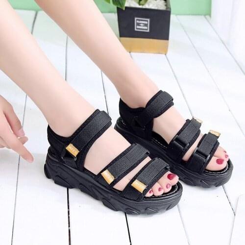 Womens Sandals Platform Summer Shoes Ladies 2021 Sneakers Sandals Buckle Strap Hook Loop Woman Fashion Thick Bottom Female Shoe