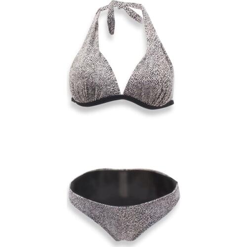 Sexy Bandage Bikinis 2020 Summer Animal Print Swimsuit Swimwear Women Bikini Set Female Halter Biquini Bathing Suit A116