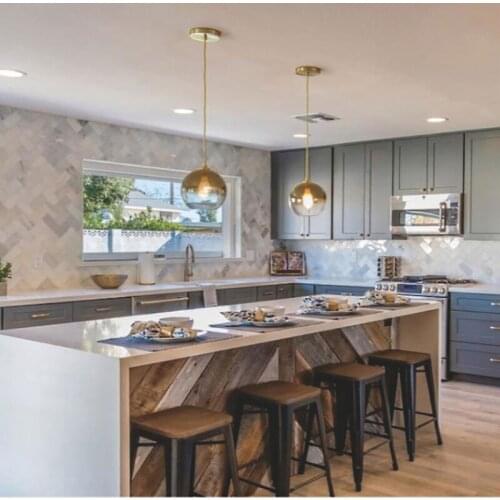 Modern Minimalist Single Head Pendant Lights Atmospheric Glass Ball Transparent Ball Pendant Lamp Creative Stairs Hanging Lamp