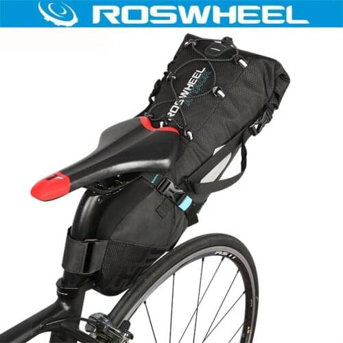 ROSWHEEL ATTACK Series Bike Bag 10L Bike Back Seat Rear Bag 100% Waterproof Bicycle Accessories Saddle Bag Cycling Mountain Bag