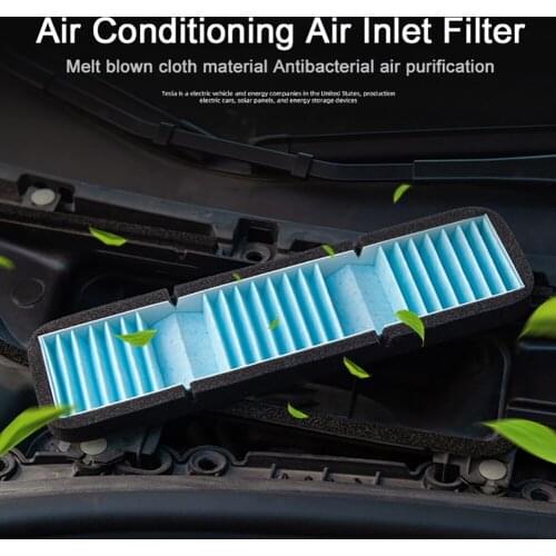 Car Air-Conditioning Air Intake Filter Cotton Vents Anti-Clogging Pm2.5 Activated Carbon Filter For Tesla Model3 Car Accessories