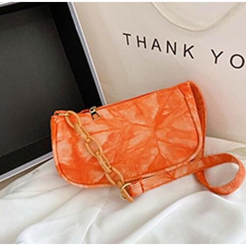 Fashion Tie Dye Printed Handbag Totes Women Nylon Casual Shoulder Underarm Shoulder Bags Portable Travel Purse Clutches