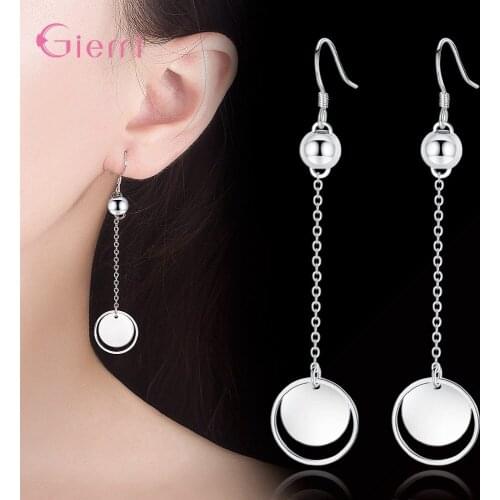 Free Shipping New Fashion Dangle Earrings For Women Genuine 925 Sterling Silver Earrings High Quality Fashion Female Jewelry