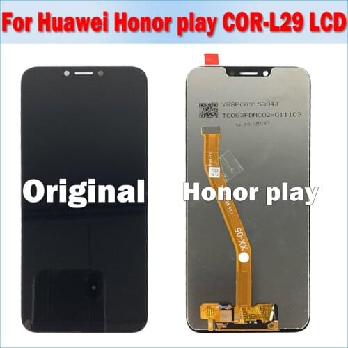 100% Test Original For Huawei Honor Play LCD Display Screen Touch Panel Digitizer COR-AL00 For honor play COR-L29 LCD With Frame