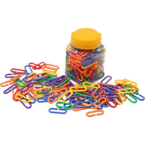150 Pieces Plastic Clips Hook Chain Link Children Educational Toys Colorful