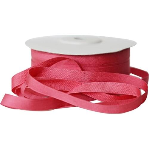 221 Rouge Red 100% Pure Silk Ribbons Thick Taffeta Double Faced for Embroidery Clothes Lable Doll Miniature Gift Packing