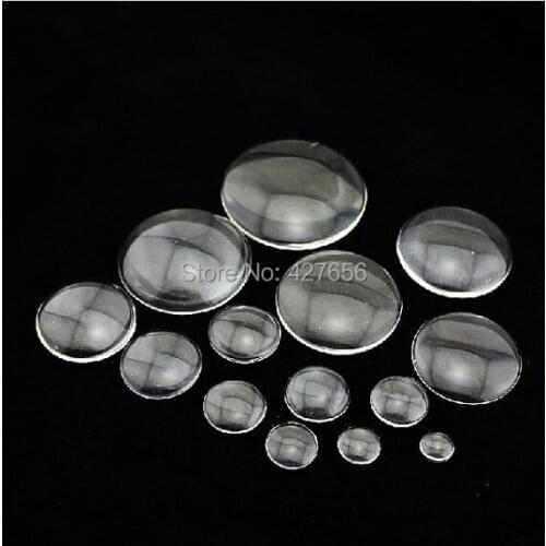 50pcs Good Quality 40mm Domed Round Transparent Clear Magnifying Flatback Glass Cabochon,for Jewelry & Mobilephone Decoration