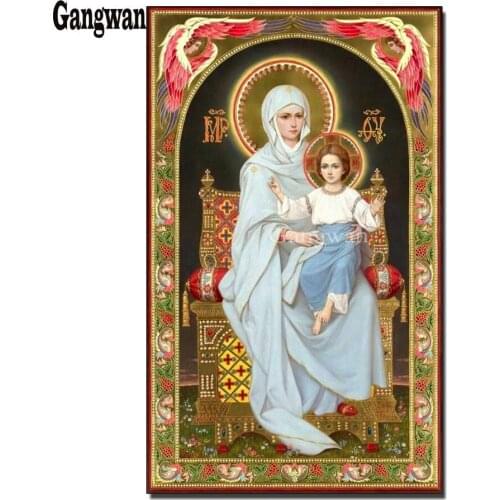 Jesus with virgin mary Diamond Painting Full Square Cross Stitch Diamond Embroidery Sale Rhinestones Art Handicraft Home Decor