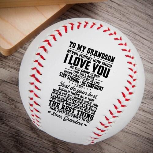 Grandma To Grandson - You Will Never Lose Baseball Printed Content Baseball Ball Birthday Reward Gift
