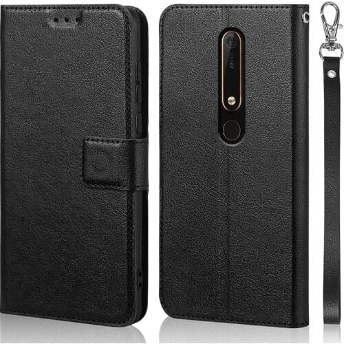 Luxury Flip Case for Nokia 6 2018 TA-1068 TA-1050 TA-1043 TA-1045 Cover Original Book Design Leather Phone Coque Wallet Capa