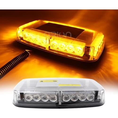 DC12V 24V 24 LED Amber Red Blue Green Car Roof Strobe light Emergency Beacon Flashing warning Lamp lighting Magnetic Mounted