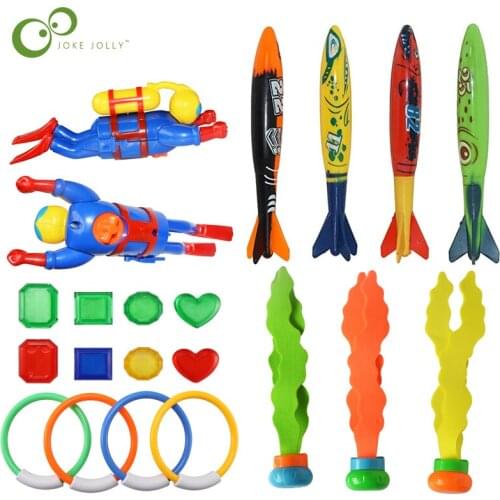 Summer Diving Toys Shark Torpedo Rocket Throwing Toy Funny Swimming Pool Diving Game Children Dive Dolphin Accessories Toy ZXH