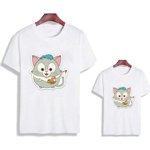 Summer T Shirt Tshirts Disney Printed Family Matching Clothes Animal Printed Harajuku Disney Baby Kids T-shirts Tee Tops