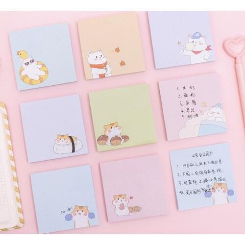 Cute creative cartoon four seasons white bear Sticky Notes Memo Pad Diary Stationary Flakes Scrapbook Decorative N Times Sticky