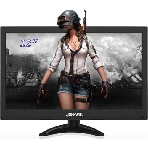 12''1920x1080P HD Portable Display with HDMI VGA Interface LCD Gaming Monitor for PS4 Macbook Pro Home Security System