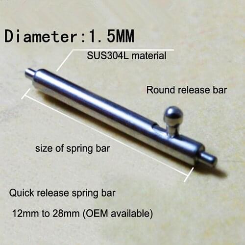 20PCS / lot watch repair tools & kits 18MM 20MM 22MM 24MM spring bar watch repair parts 304 Stainless steel diameter 1.5mm