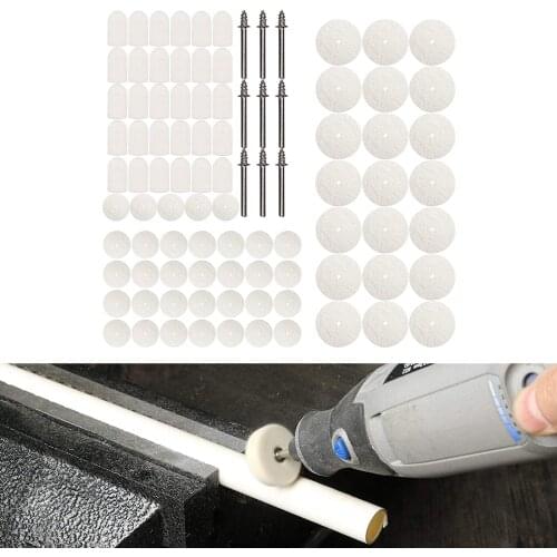 Set of 88 Multifunctional Wool Felt Polishing Wheel Pad Bits Mandrel Mounted Grinding Buffing Accessories