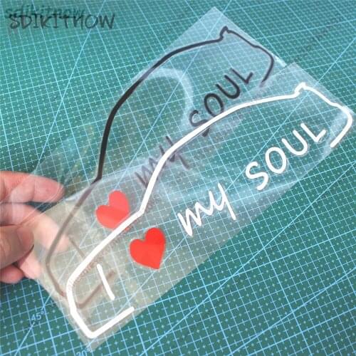 I love my car Decal Creative Sticker Styling Door Window Decoration For kia soul 2018 2010 2011 2017 2012 accessories