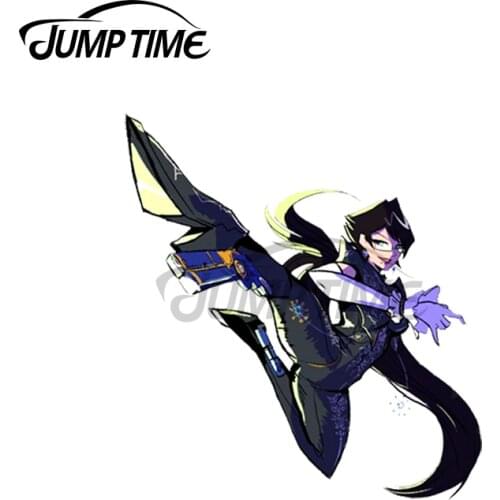 Jump Time 13 x 11cm For Bayonetta Sexy Anime Girl Car Stickers Waterproof Personality Bumper Trunk VAN SUV Surfboard Decal Decor