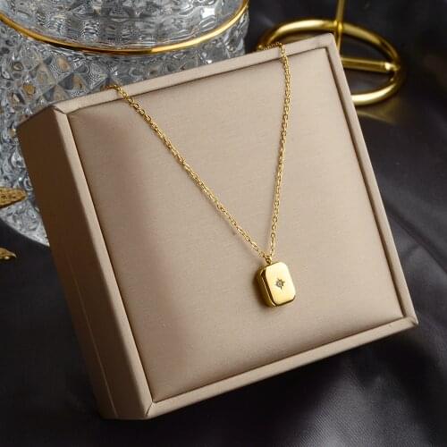 Not Fade Stainless Steel Lucky Golden Bean Pendant Necklace For Women Jewelry ожерелье Drop Shipping