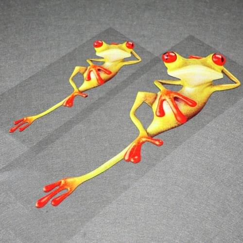 NO.S386 Cartoon Frog Car Side Window Windshield Reflective Stickers and Decals Car Door Motorcycle Fuel Tank Stickers