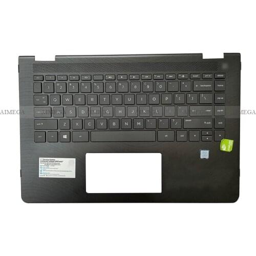 Original NEW Laptop For HP X360 14M 14-BA 14-BA048TX 14-BA100TX Black 924117-001 Non-Backlit Palmrest Upper Case US Keyboard