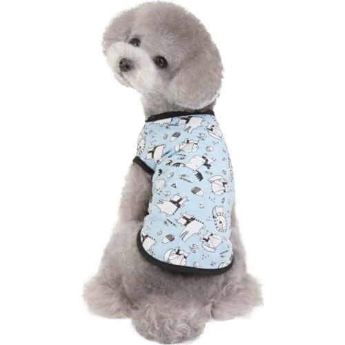 Cool Summer Dog Clothes O-Neck Dog Vest For Small Medium Dogs Pet Puppy T Shirt 1