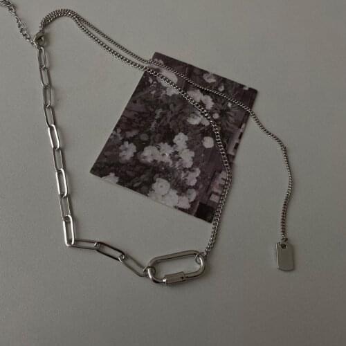 RZ037 Exaggerated Fashion Simple Personality Necklace Geometric Tassel Necklace Retro Punk Style Necklace Female