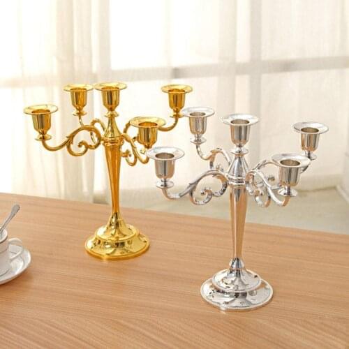 Candle Holders Antique Retro 3/5-Arm Metal Candlesticks Romantic Retro Dinner Table Wedding Home Decor Candlestick Candelabra