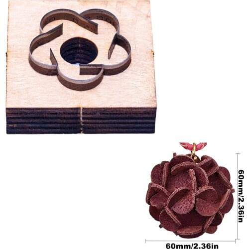 2.36inch flower ball Leather Cutting Dies- Leather die Cut -DIY Leather Cutting Mold-Can be Used for Leather, Cloth